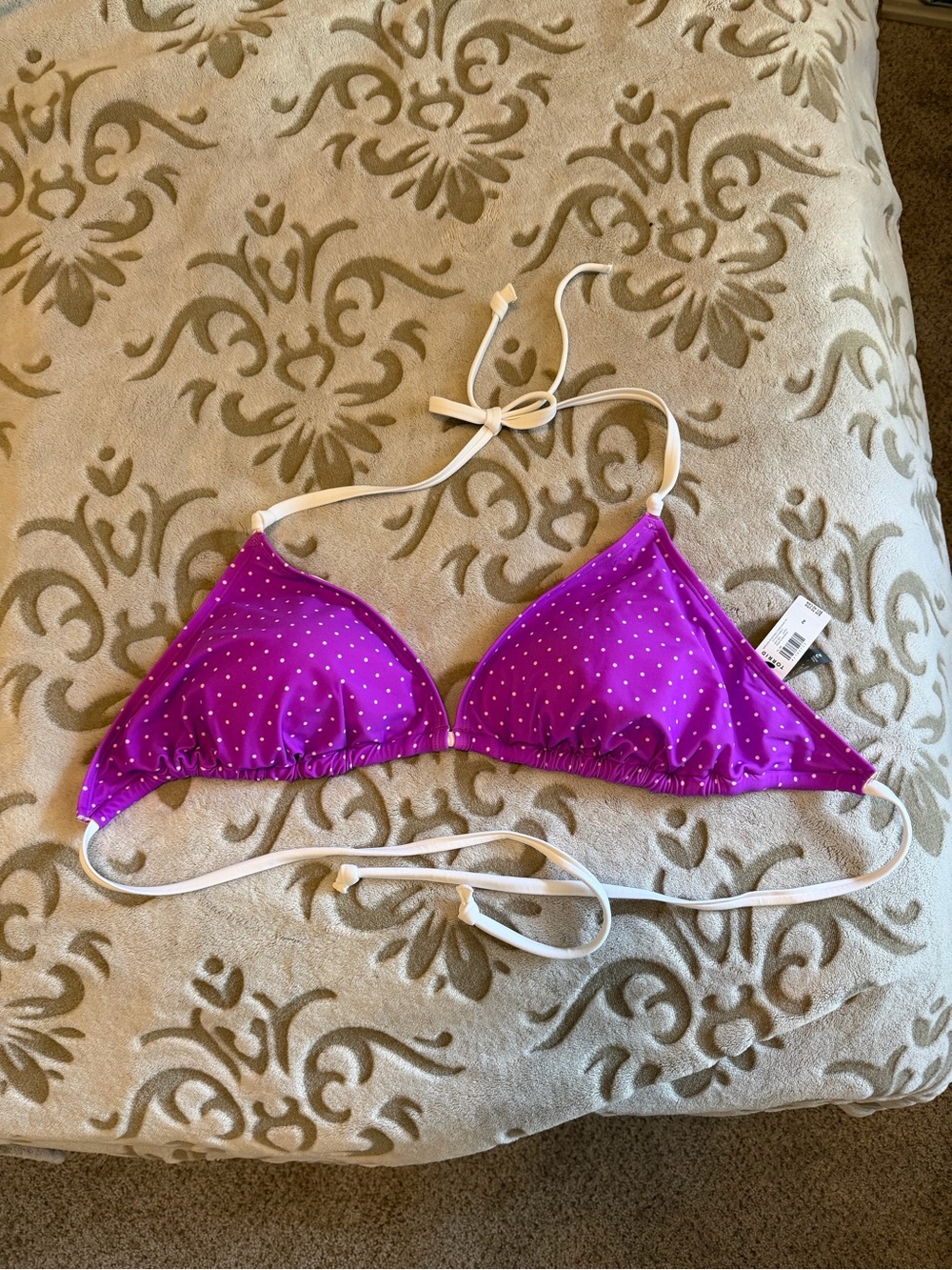 NWT Torrid Purple Polka Dot Triangle Bikini Top